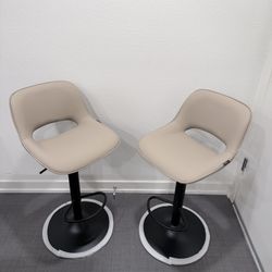 Super Luxury Bar Stools Set of 2 Compact Modern Swivel Barstools, YOUNIKE