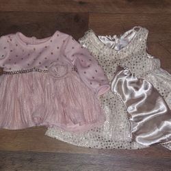 New Without Tags Absolutely Adorable Shirt And Beautiful Dress With Undies To Match Both Sz 3/6 Months 