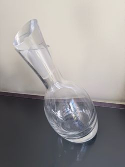 Nambé Tilt Glass Wine Decanter with Stopper