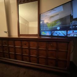 Solid Wood Vintage Bedroom Set – $350 OBO