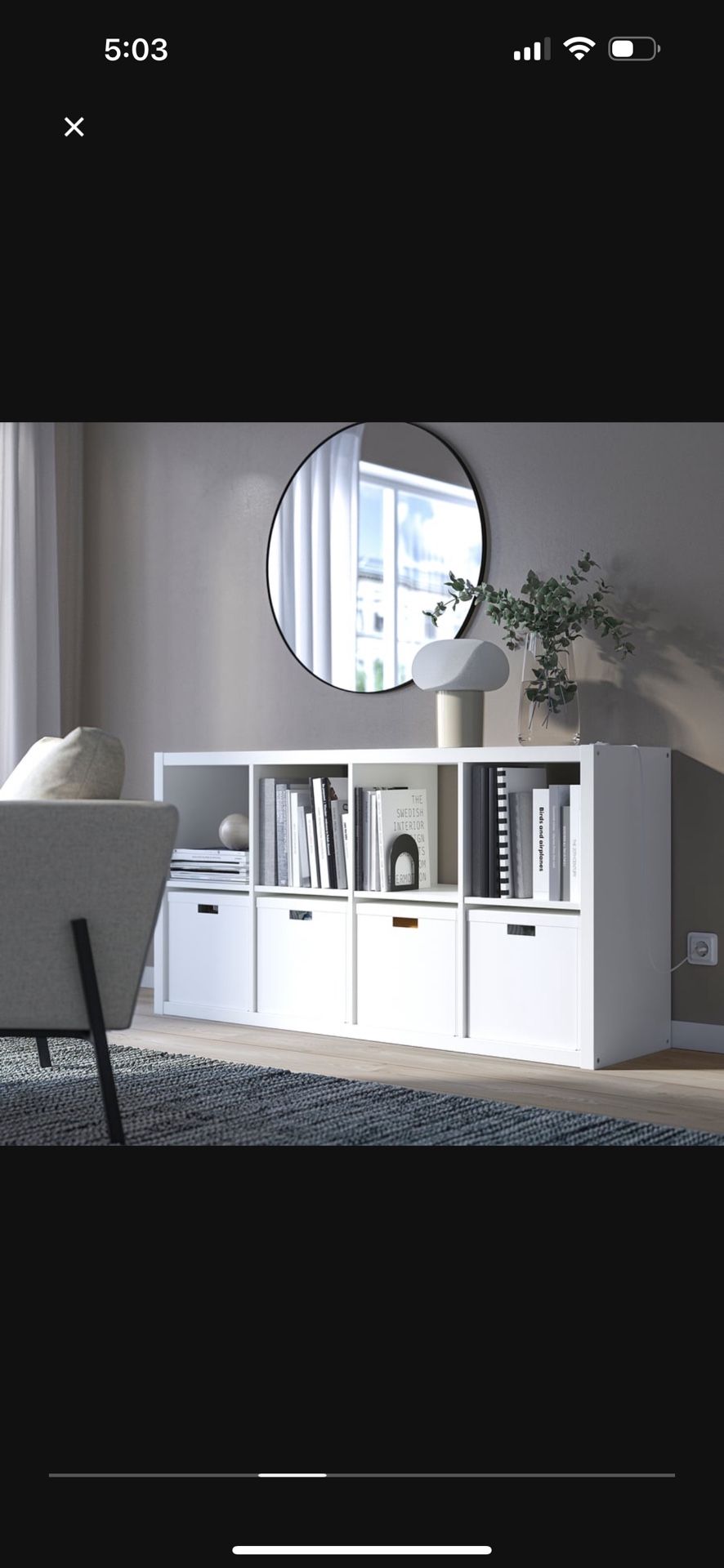 2 KALLAX SHELVES FOR SALE