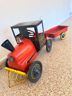 🚂 Vintage Garton "Casey Jones" Cannonball Express No. 9 Pedal Train & Frontier R.R. Wagon Set