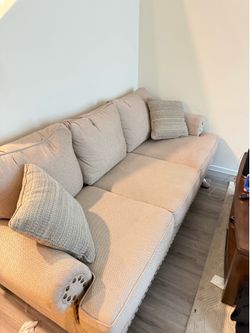 Beige sofa 3 seats