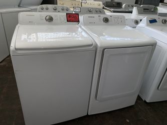 Samsung top load washer(used) and electric dryer (new) with 4 months warranty