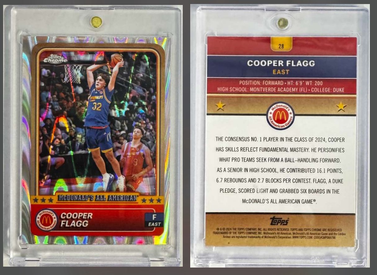 2024 Topps Chrome McDonald's All-American - Cooper Flagg - RayWave Refractor