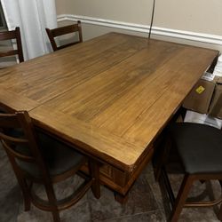 Rustic Bar-Height Table
