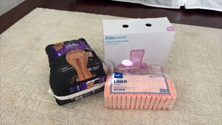Unused postpartum ice maxis and underwear