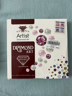 DIY Diamond Painting Kit – 4 Cute Designs + Frame – $10