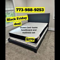 Queen Bed Headboard Frame With Matters And Box Spring All Included Brand New In Box 📦 Available In All Sizes Yes We Deliver 
