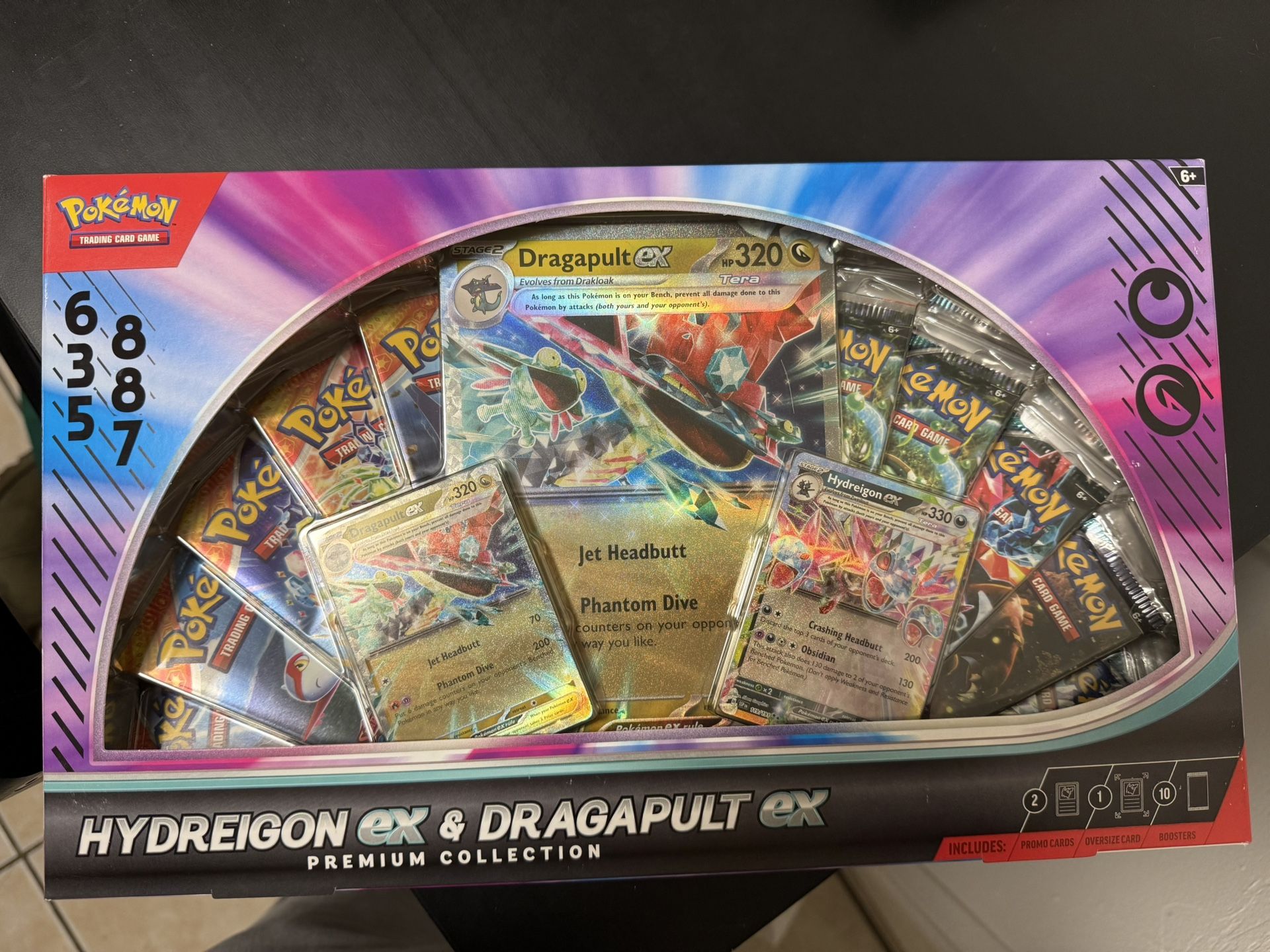 Pokemon Hydreigon ex and Dragapult ex Premium Collection TCG Box