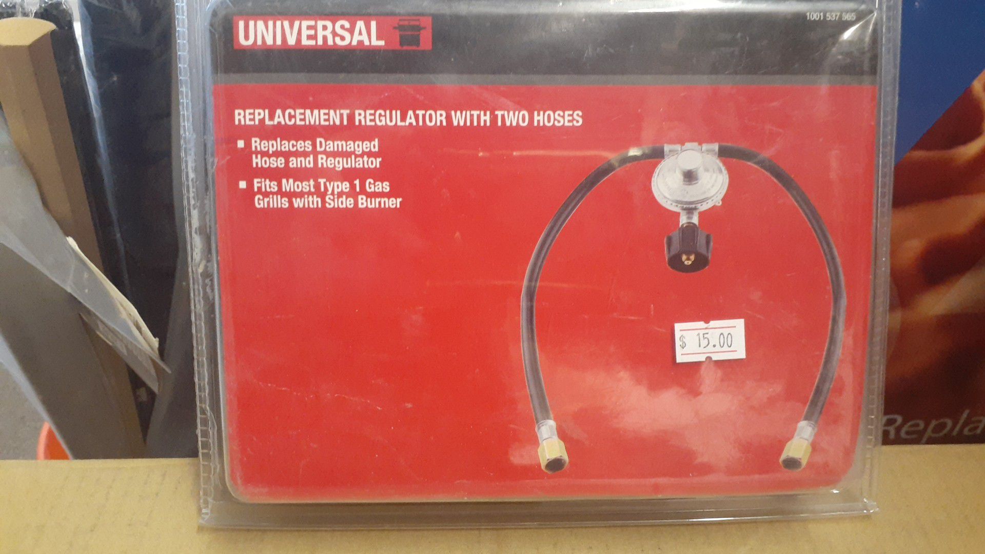 Universal replacement regulator with 2 hoses for grill/bbq/barbecue
