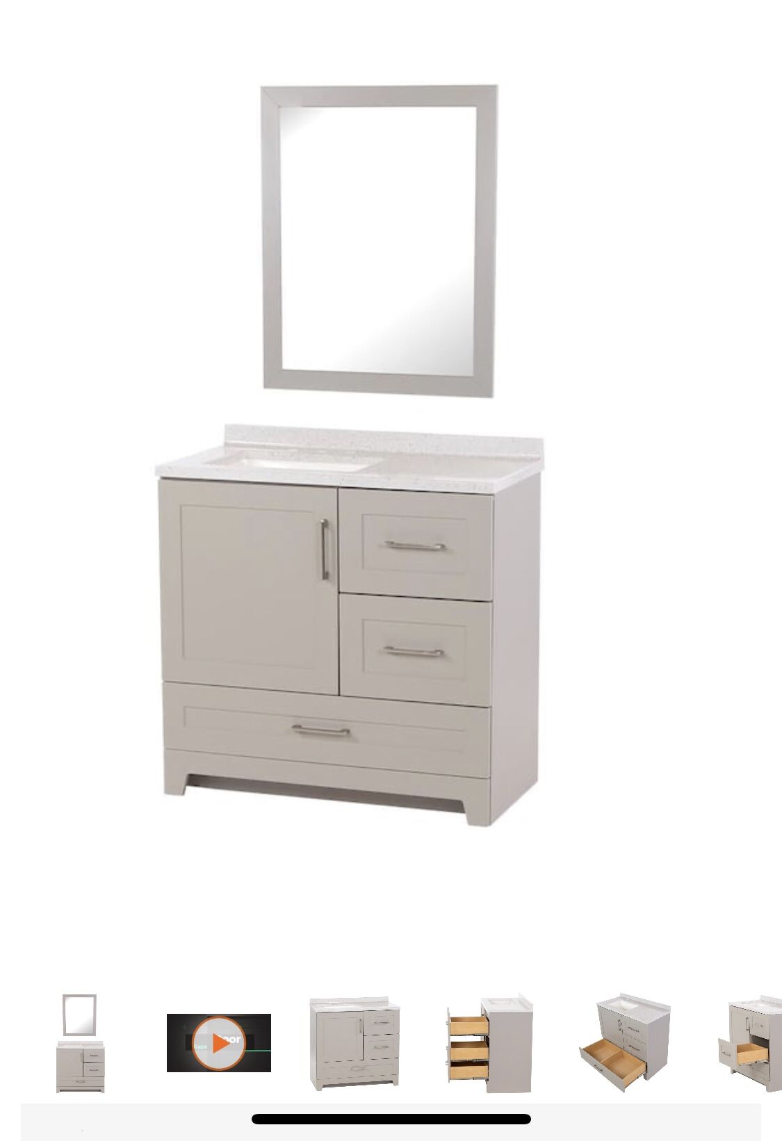 Home Decorators Dorston 36 In. Bath Vanity With Mirror