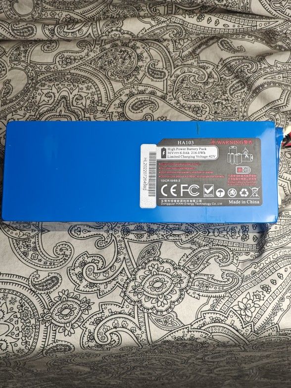 36 Volt 6.0 Ah HA103 Lithium Battery Pack for Jetson® Bolt & Bolt Pro Electric Bikes