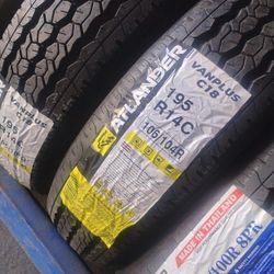 New Trailer Tires 195R14c. ATLANDER $80 Each 