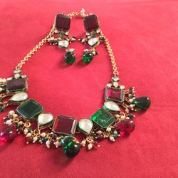 Neckless And Earring  Expensive New Party Wear 