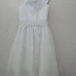 Girl's new Keepsake white dress with beading