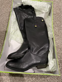 Sam Edelman Black Leather Boots Size 6 Used 