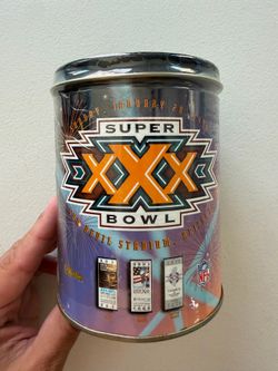 Vintage 1996 Super Bowl XXX Collector’s Tin - NFL Commemorative (Sealed/Wrapped)