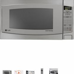 GE Profile 2.2 cu. ft. Countertop Microwave in Stainless Steel with Defrost and Sensor Controls