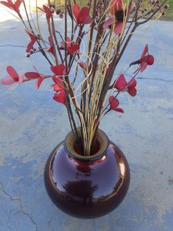 Vase Artificial Flowers Included $35 OBO