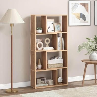 8 Cube Geometric Bookshelf Set of 2 4 Tier High Bookcase 48