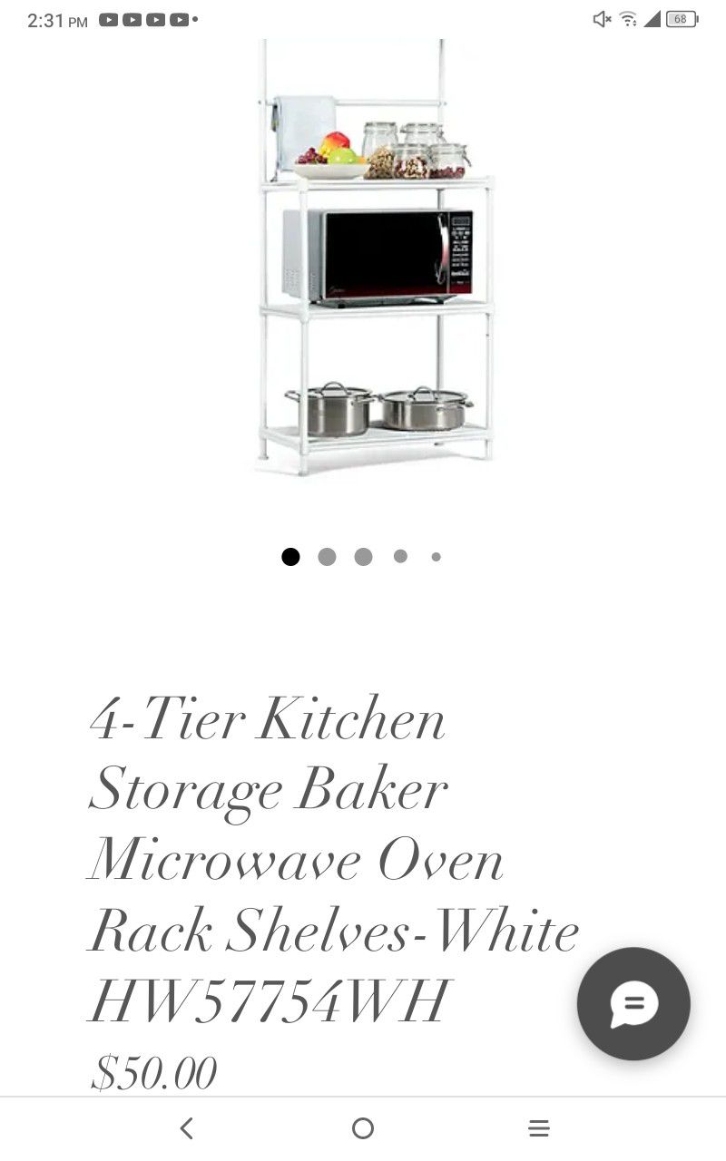 4tier Rack Microwave Kitchen Storage $50