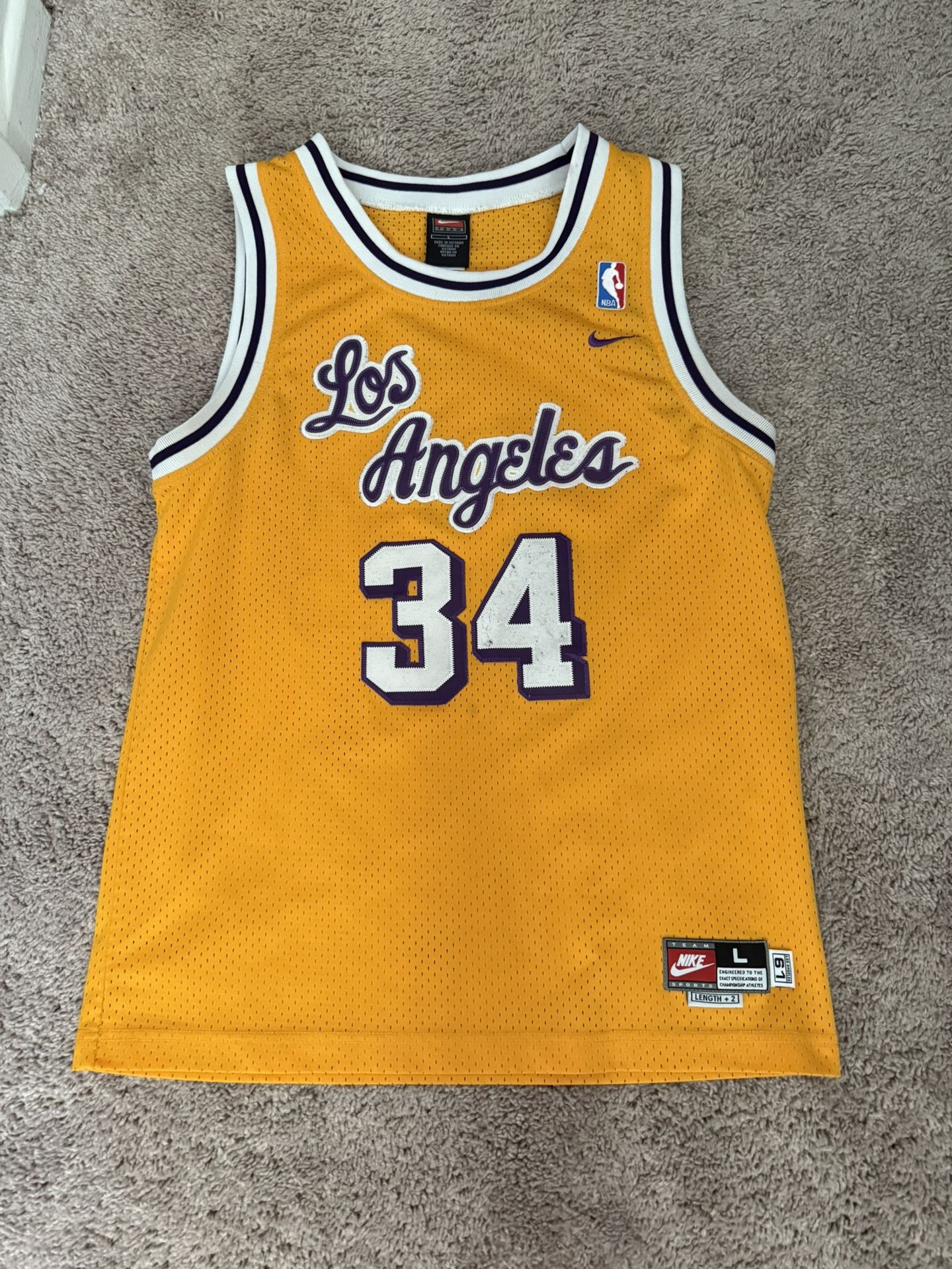 Shaquille O Neal Vintage Lakers Jersey Size L