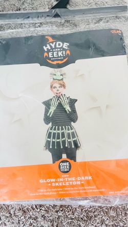 New Kids Glow in the Dark skeleton Halloween Costume