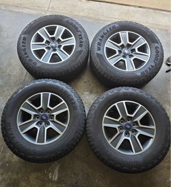Ford F150 18" Rims with Goodyear Wrangler Territory AT Tires 275/65/R18 116T