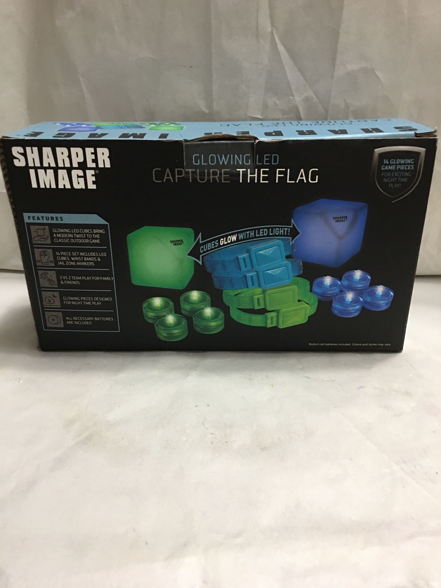 Glowing LED Capture The Flag - 14 Glowing Pieces by Sharper Image - Outdoor Fun!