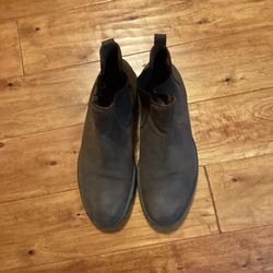 Brown Suede Leather Men Boots. Size:42.