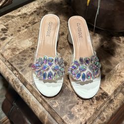 White Heels Size 6