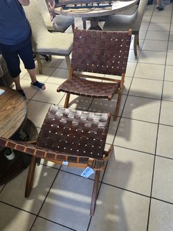 2 leather chairs new with tags