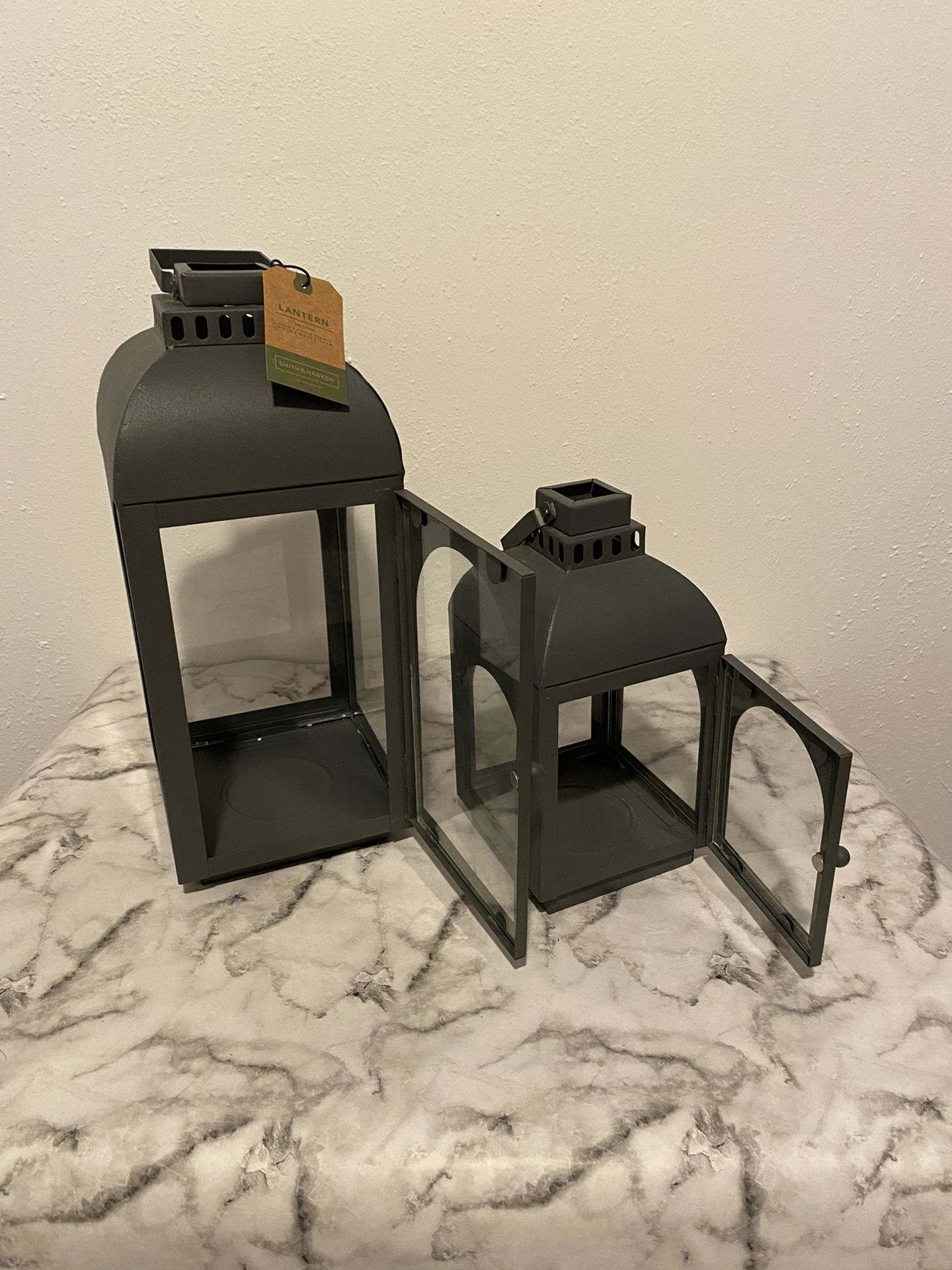 Set Of Two Smith And Hawken Matching Lanterns