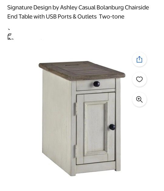 Beautiful Chairside End Table With Charging Ports