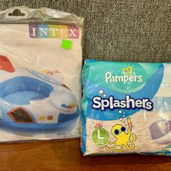 New Kiddie Float and 17 Pack Splashers Disposable Swim Pants