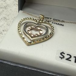 10k Heart Necklace