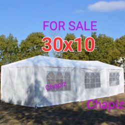 10x30 wedding party tent outdoor canopy tent with 8 side walls white FOR SALE Carpa