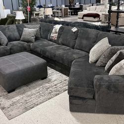 OM• $38 Initial • Brand New Sectional With Chaise 