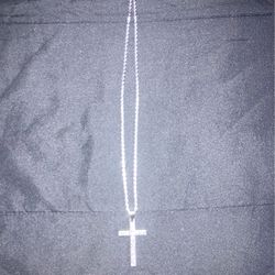 Silver Chain With Cross 