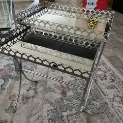 Mirrored Moroccan Accent Table Set