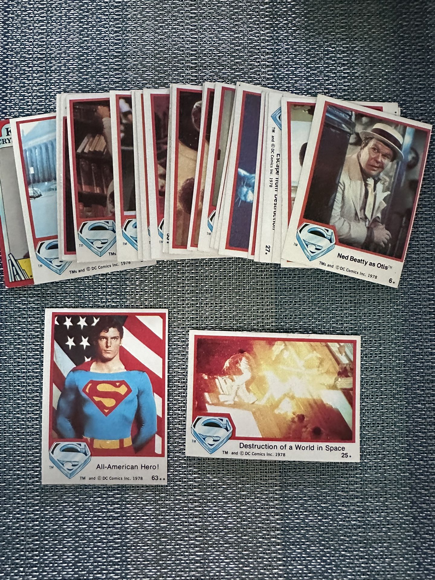 1980 Superman The Movie Trading Cards