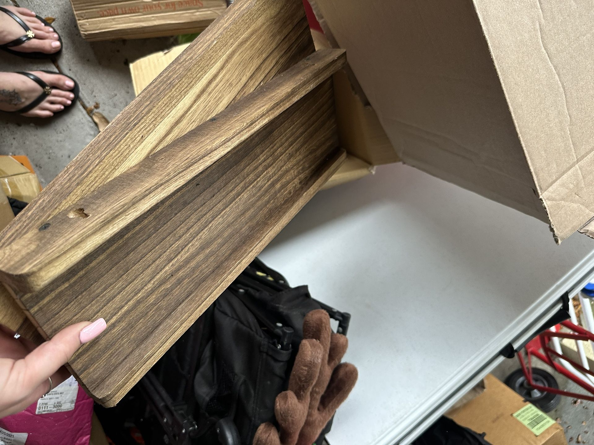 Floating Shelves Wood And Clear 