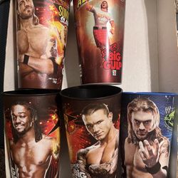 7 Eleven Super Big Gulp Cups WWE Summer Slam Lot of 5 2009-2011 All Stars