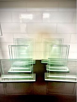 Six beautiful heavy duty freestanding glass frames