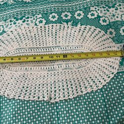 Beautiful oval handmade crochet doily
