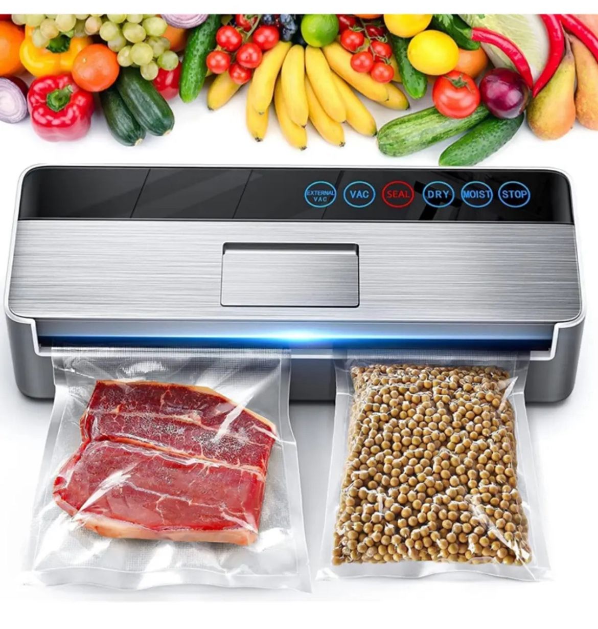 Brand: LKKNC 95kpa Vacuum Sealer Machine,Commercial Fully Automatic Food Sealer,10-in-1 Functions & Powerful Sealing System with Double Heat Seal,Easy