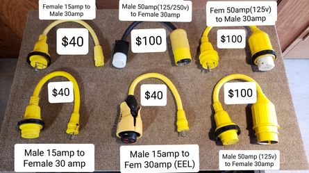 Various Shore Power Cords, Pigtails, Adaptors...