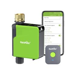 RAINPOINT WiFi Hose Timer, Brass Inlet Smart Sprinkler Timer for Watering, WiFi Watering Timer for Garden Hose with Hub, APP & Voice Control, Automati
