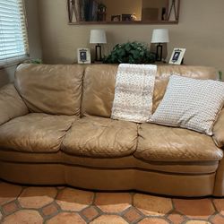 Leather Sofa and Loveseat 